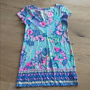 Lilly Pulitzer Sophiletta Dress Beach You To It UPF 50+ Preppy Resortwear